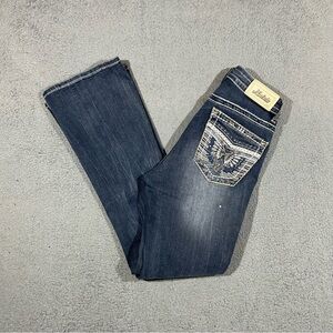 Meet Me Jeans Womens Size 5 Blue Signature Bootcut Medium Wash Stretch #1415